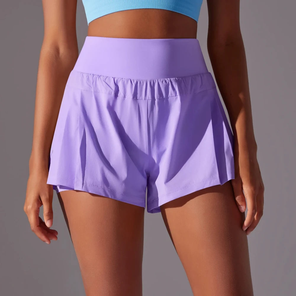 Breathable High Waist Athletic Shorts