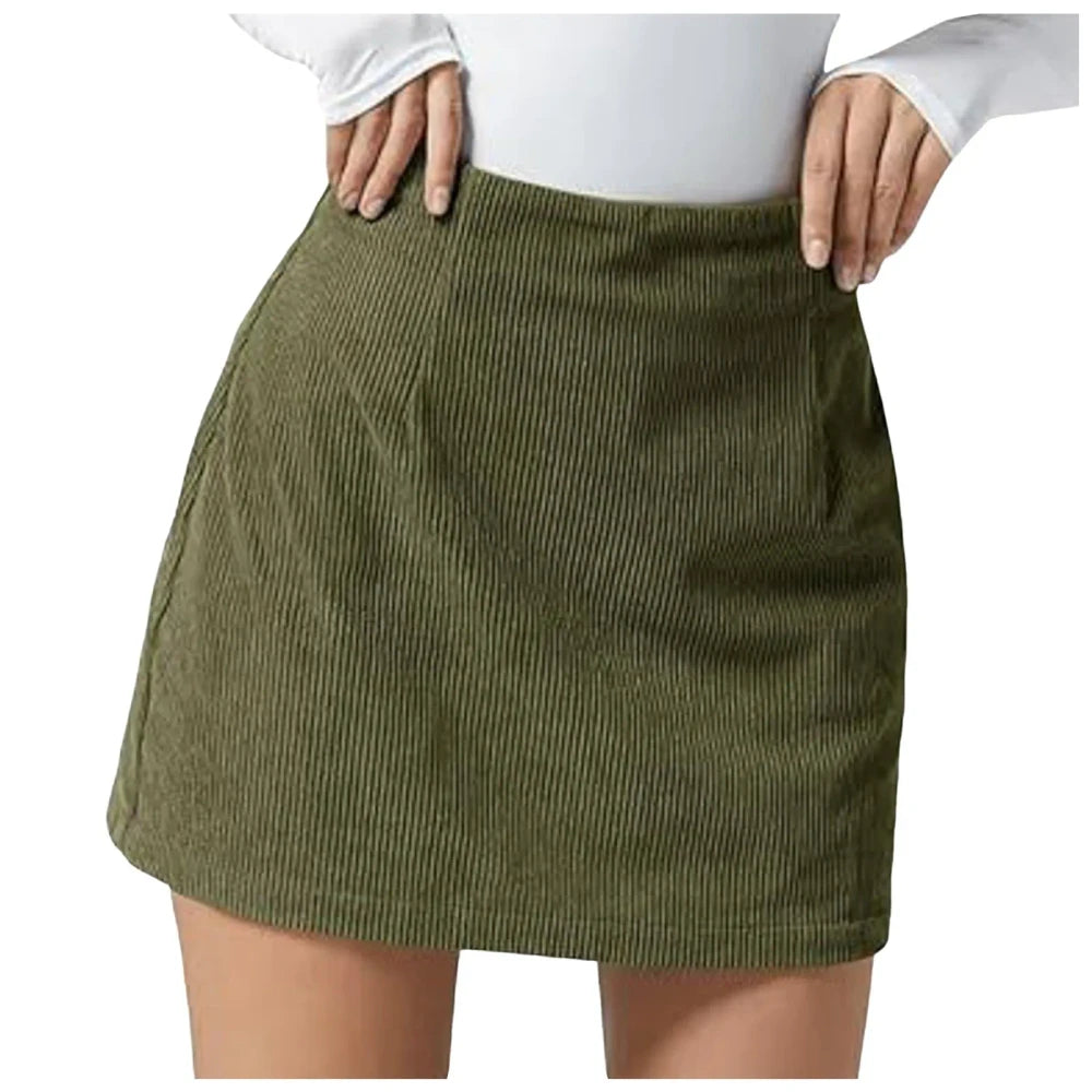 A-Line Pleated Midi Skirt