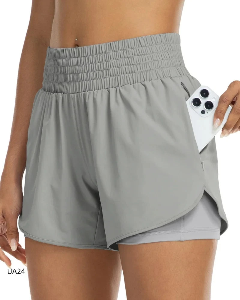 High Waist Two-in-One Running Shorts