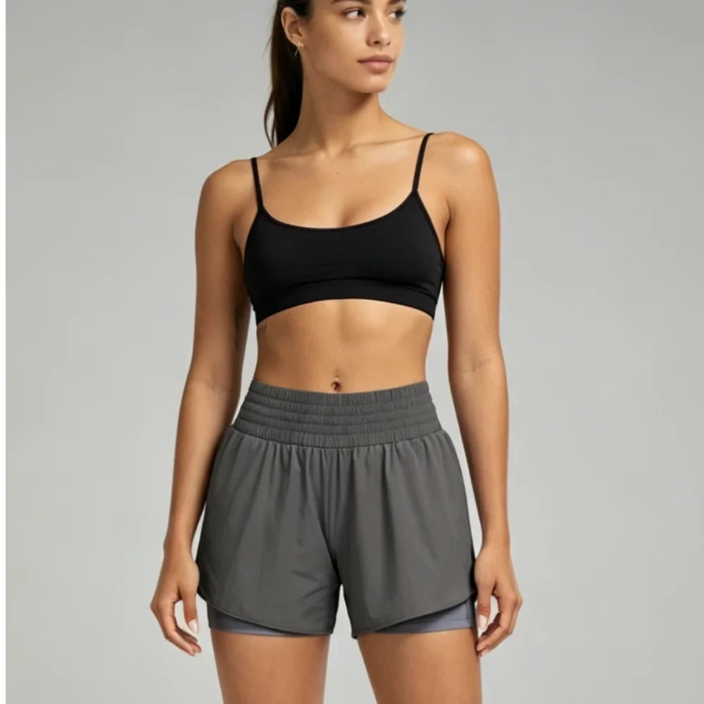 High Waist Two-in-One Running Shorts