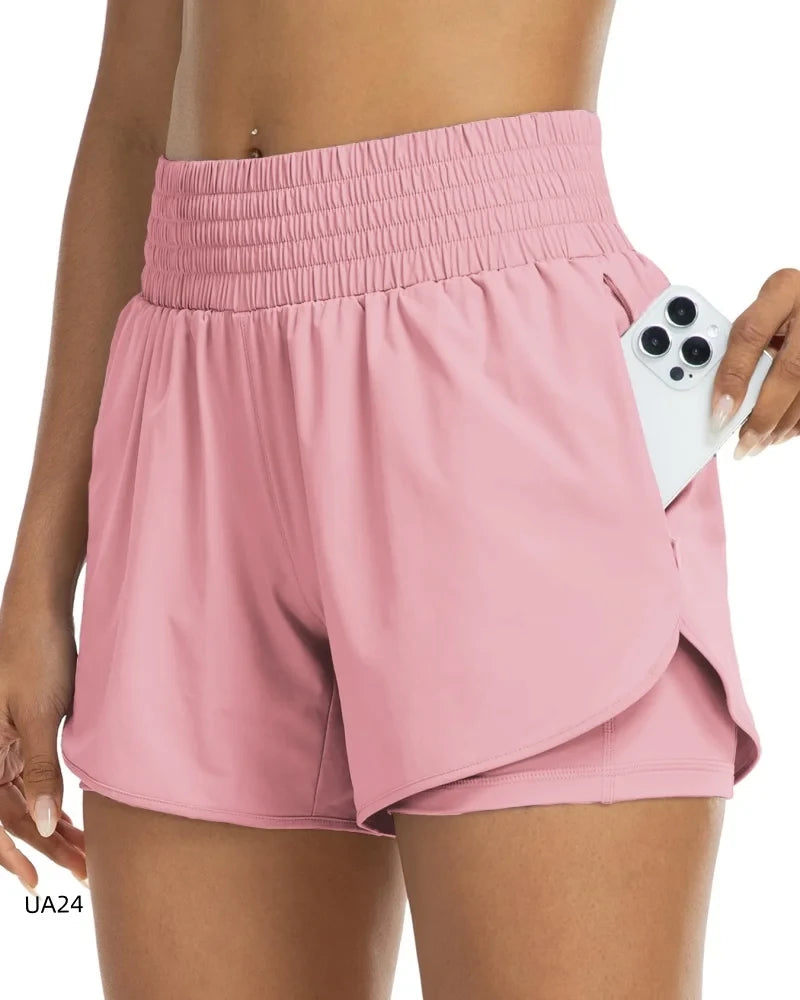 High Waist Two-in-One Running Shorts