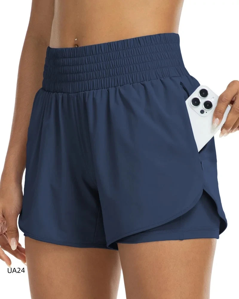 High Waist Two-in-One Running Shorts