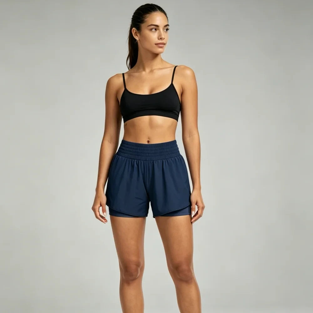 High Waist Two-in-One Running Shorts