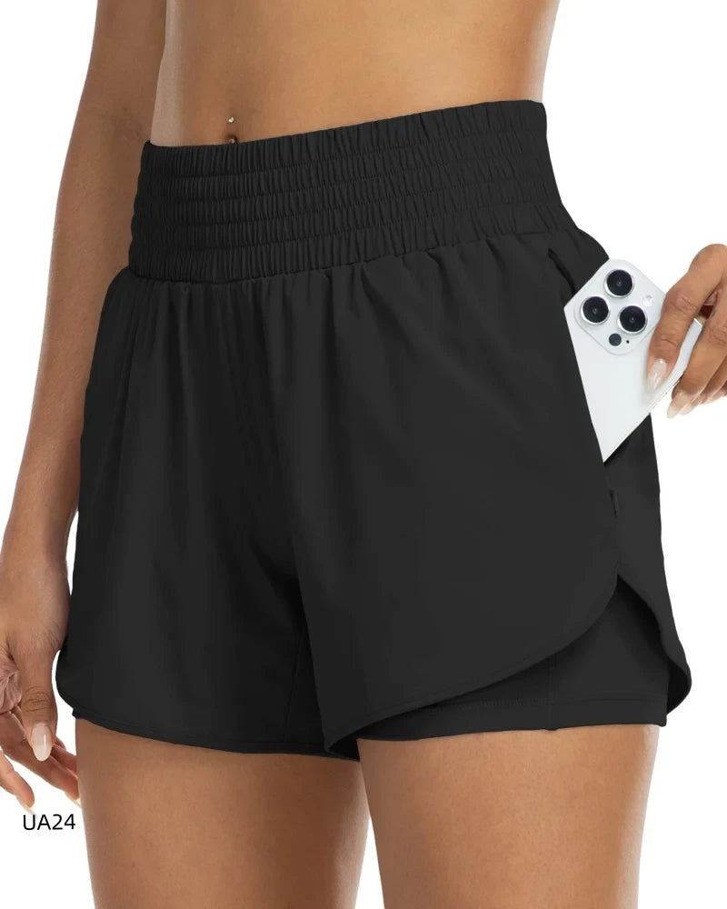 High Waist Two-in-One Running Shorts
