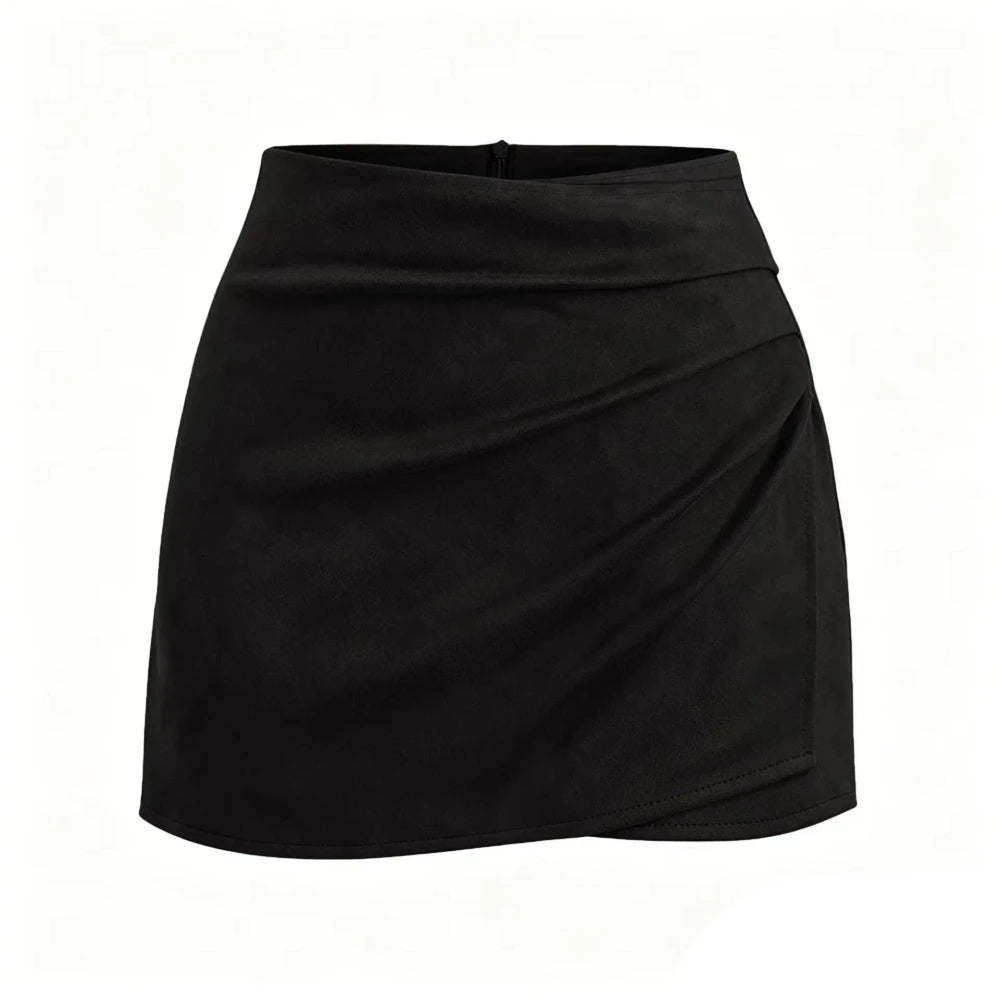 High Waist Suede Skirt