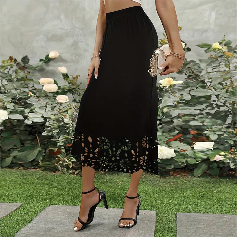 High Waist Stretch Pencil Skirt