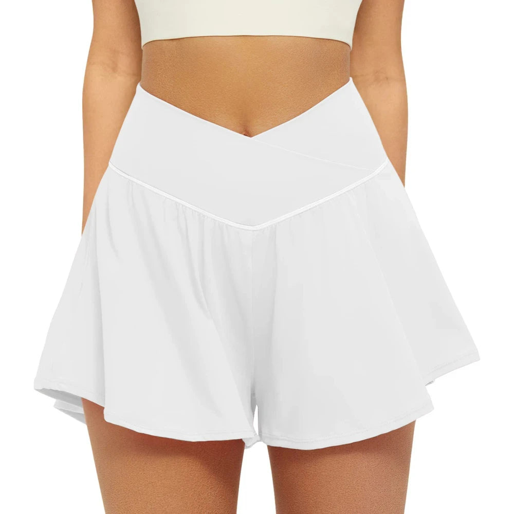 High Waisted Flowing Tennis Shorts