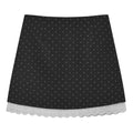 Sweet Elegant Mini Skirt High Waist Polka Dot Pattern Lace Skirt Retro Style Lace Ruffles Polka Dot Skirt Women Summer Wear