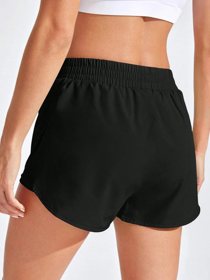 Women Sport Shorts Elastic Yoga Running Workout Gym Fitness Shorts Lightweight Quick Dry Comfortable