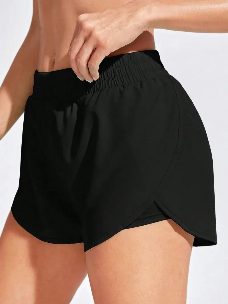 Women Sport Shorts Elastic Yoga Running Workout Gym Fitness Shorts Lightweight Quick Dry Comfortable