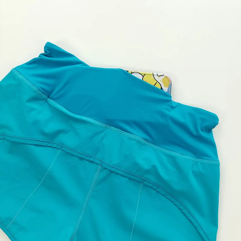 Quick Dry Sporty Shorts Women'S Casual Running Yoga Pants Fitness Trousers with Pockets Durable Polyester Fiber Breathable