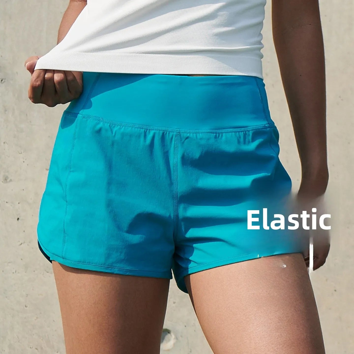 Quick Dry Sporty Shorts Women'S Casual Running Yoga Pants Fitness Trousers with Pockets Durable Polyester Fiber Breathable