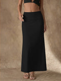 Neutral Capsule Wardrobe Skirt, High Waist Flared Cut, Casual Outings & Everyday Street Style