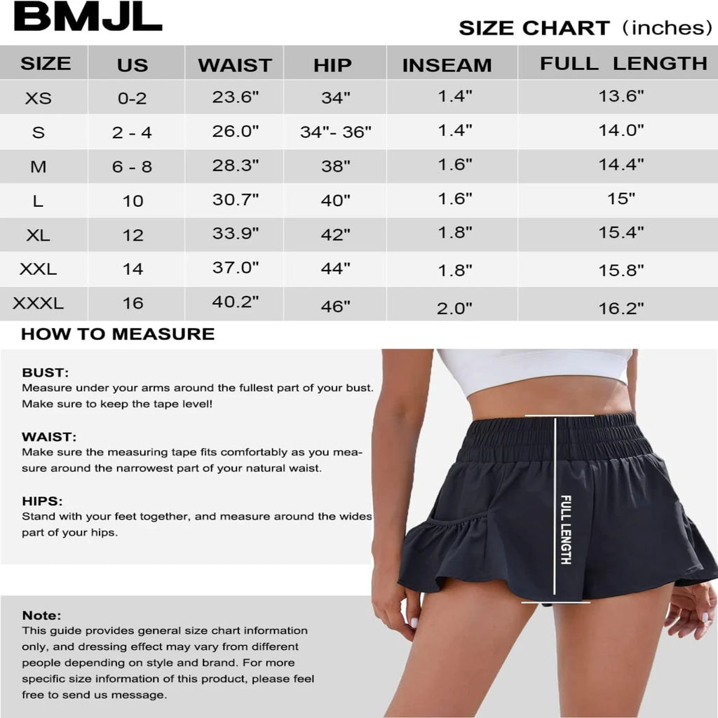 BMJL High Waisted Flowy Athletic Women'S Running Shorts - Lightweight Quick Dry Workout Shorts with Pockets, Perfect for Gym Tra